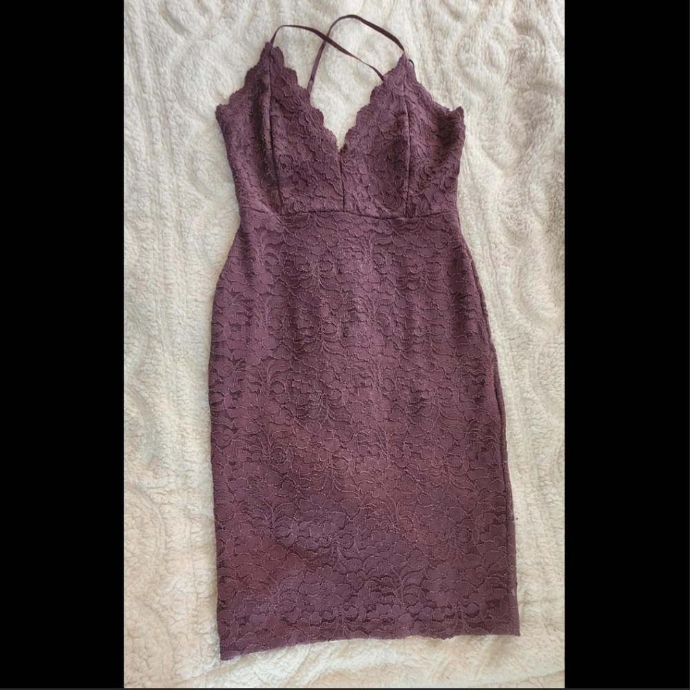 Windsor Purple Ribbed Bodycon Dress